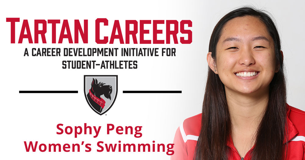 Tartan Careers - A career development initiative for student-athletes. Sophy Peng Women's Swimmingl.
Headshot of Sophy