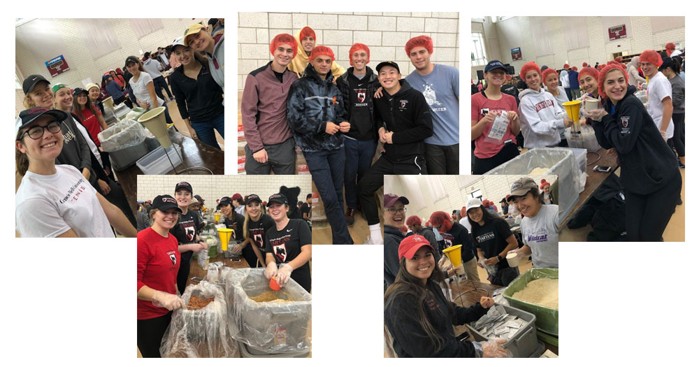 Student Athletes Help Rise Against Hunger