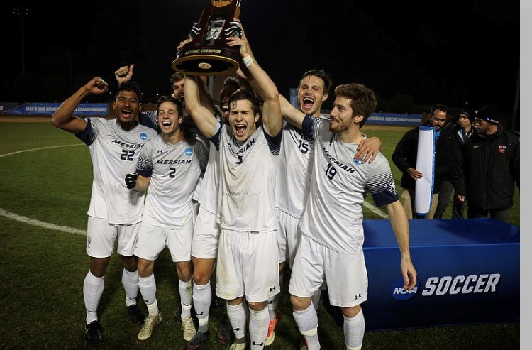 Danny (#2) and teammates after winning the NCAA National Championship