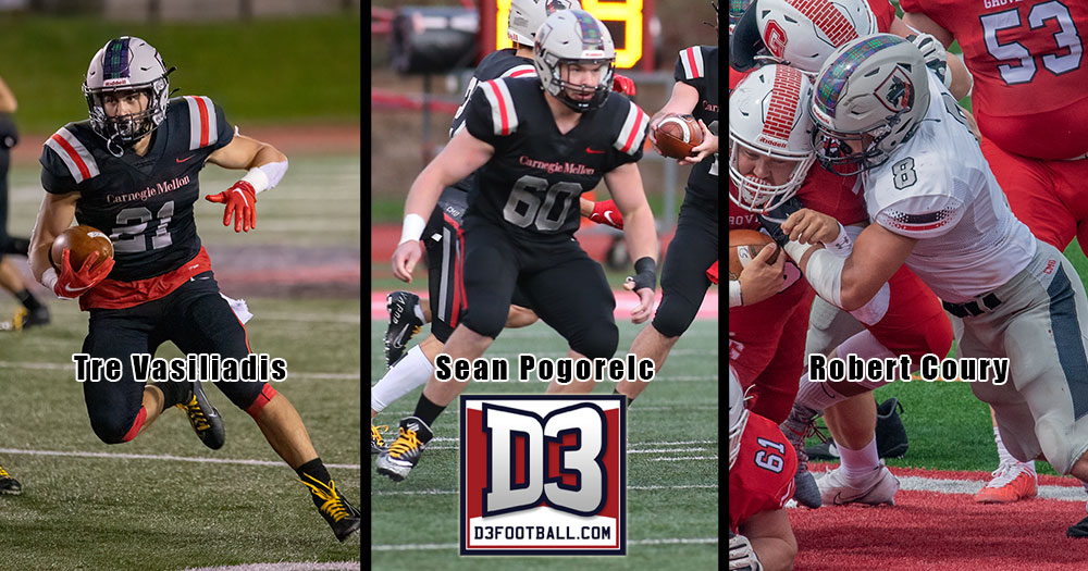 Vasiliadis, Pogorelc and Coury Named to 2021 D3football.com All-Region 2 Team