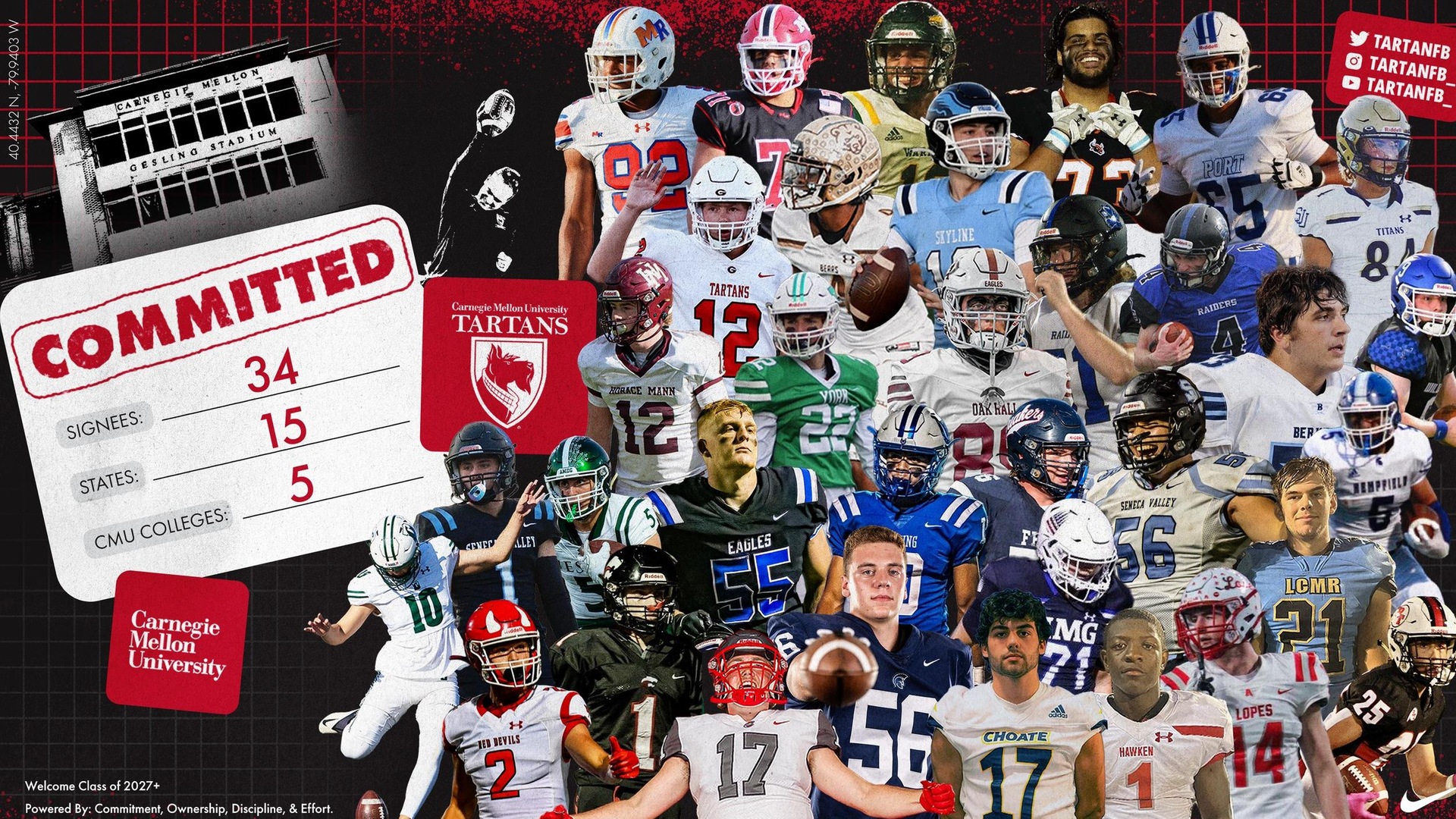 Tartan Football Announces 2023 Incoming Class