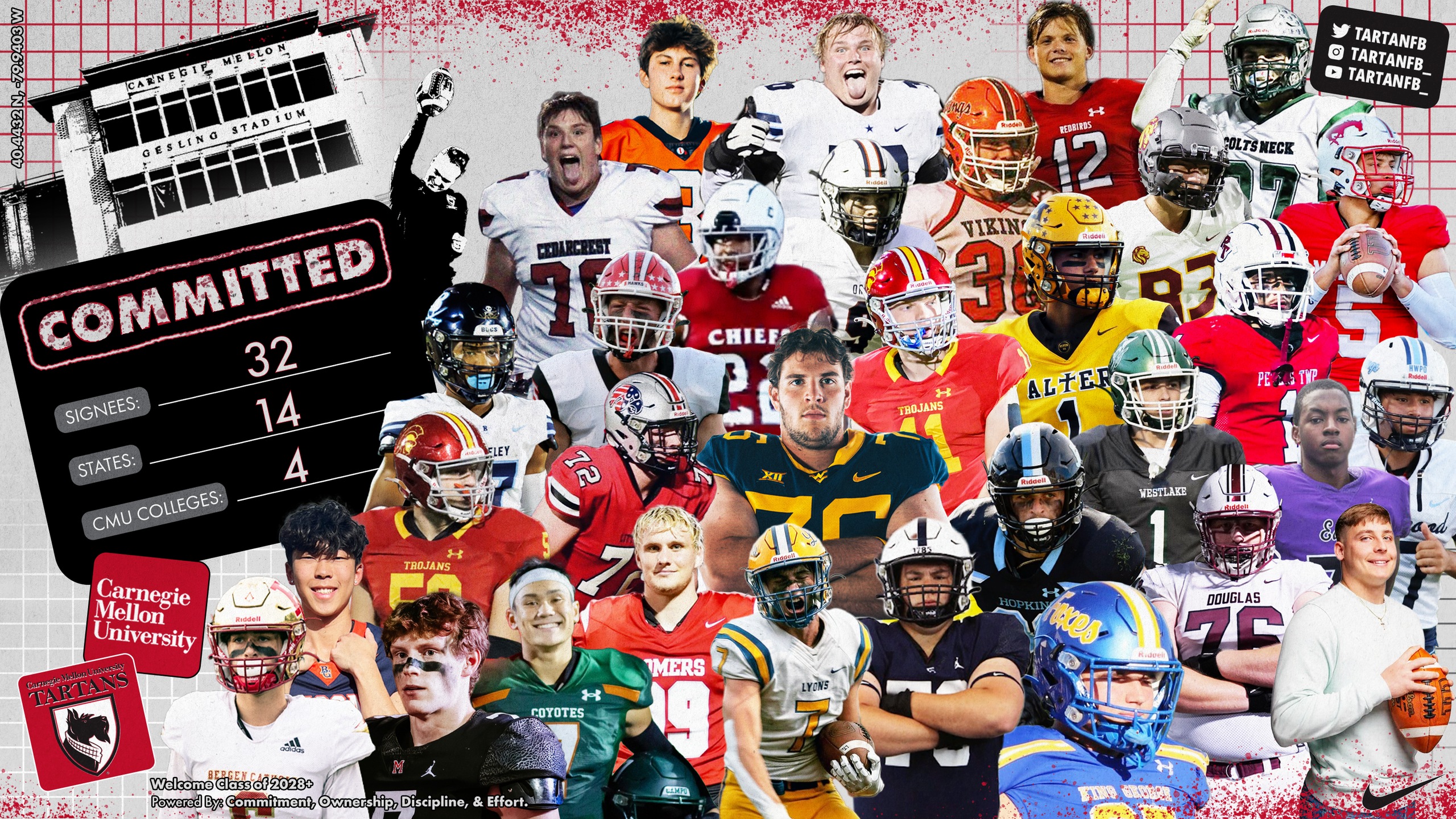 Tartan Football Announces 2024 Incoming Class