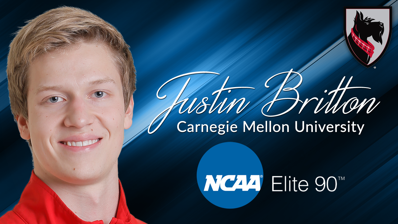 Justin Britton Wins Elite 90&trade; Award for NCAA Division III Men&rsquo;s Swimming and Diving Championship
