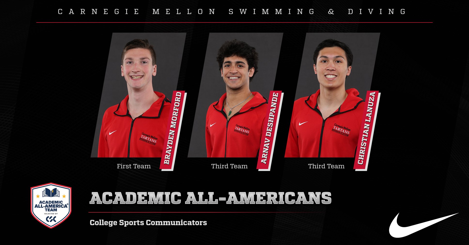 Three Tartans Garner Academic All-America Recognition