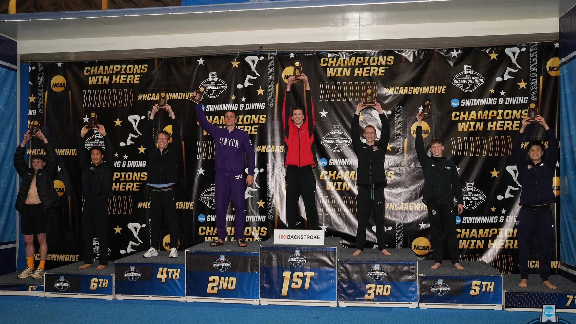National Champ Once Again; Morford Wins 100-yard Backstroke