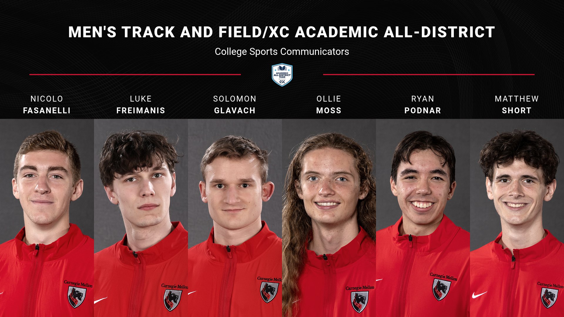 Six Named to CSC Academic All-District Team for Men's Cross Country and Track and Field