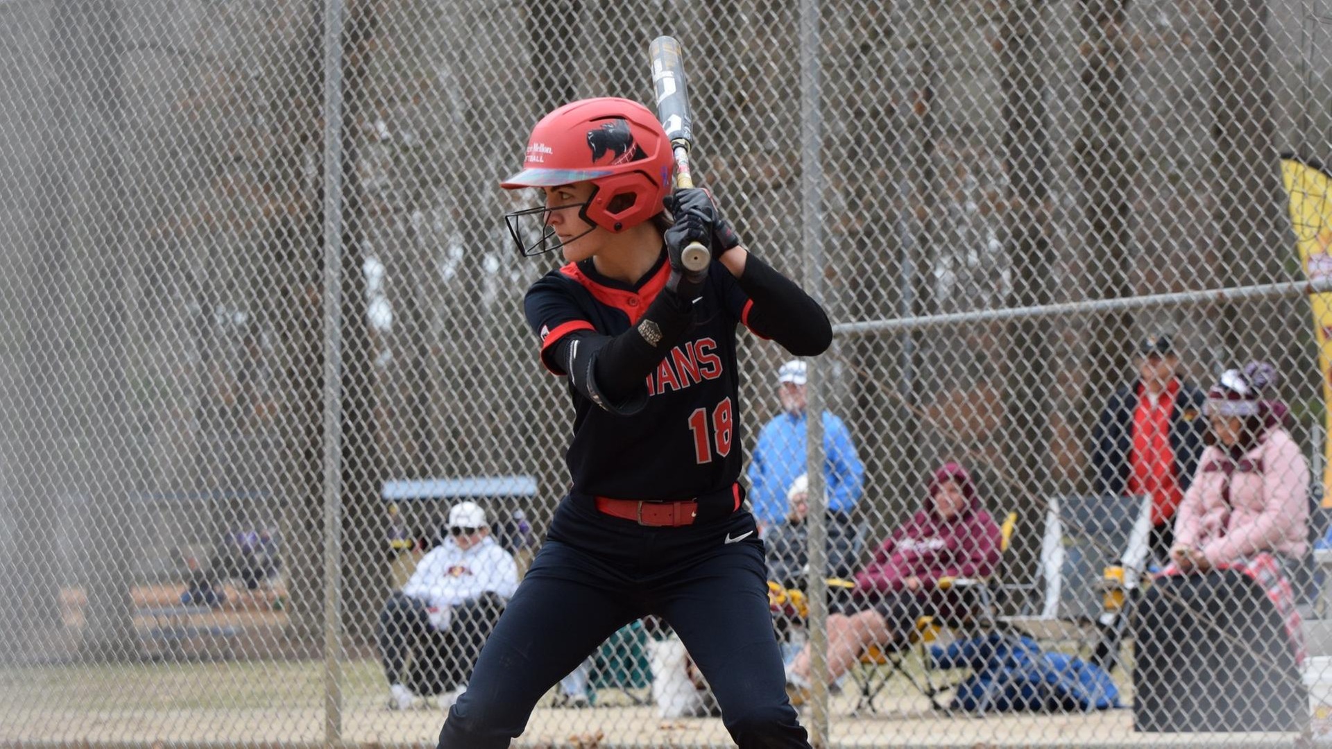 softball batter waiting for the pitch