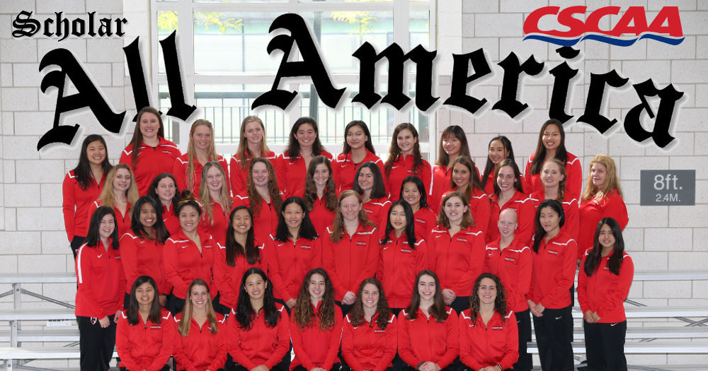 Women&rsquo;s Swimming Honored for Academics by CSCAA
